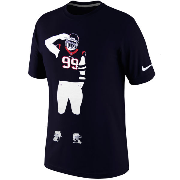 Men NFL JJ Watt Houston Texans Nike Silhouette TShirt  Navy Blue